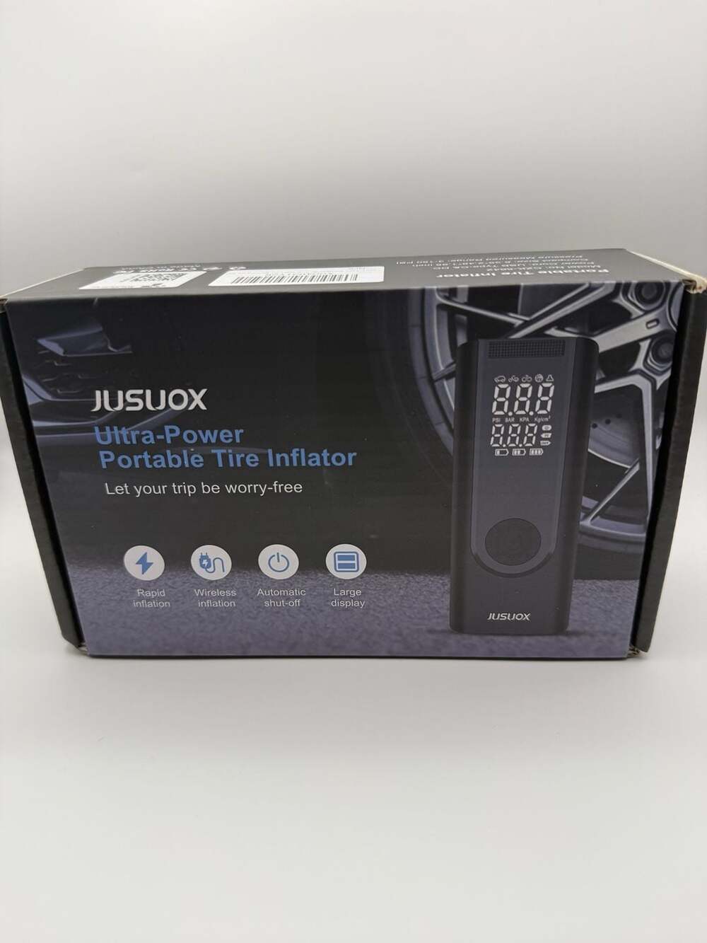 Jusuox Portable Tire Inflator CZK-8842 Black Digital Display